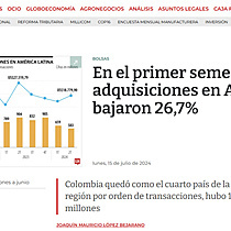 En el primer semestre, las fusiones y adquisiciones en Amrica Latina bajaron 26,7%